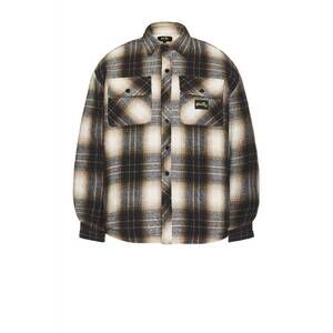 NEW STAN RAY men's quilted plaid overshirt in navy